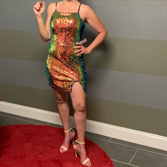 New 🔥 Ktk Sequin Mini Dress Size Small - Picture 3 of 11